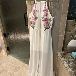 Adorable High Low Dress with Embroidery Detail